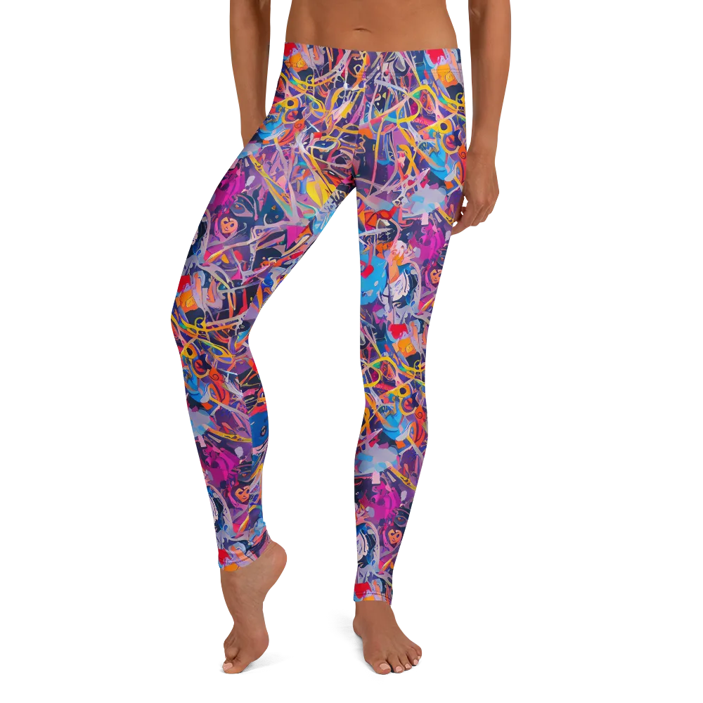 Vibrant Fusion on Leggings — Front