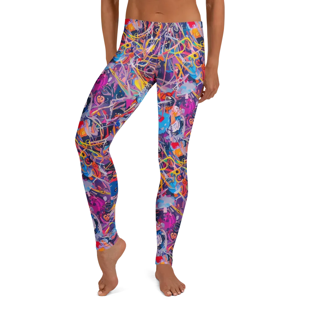 Vibrant Fusion on Leggings — Front