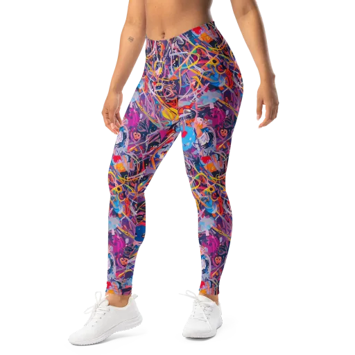 Vibrant Fusion on a Leggings