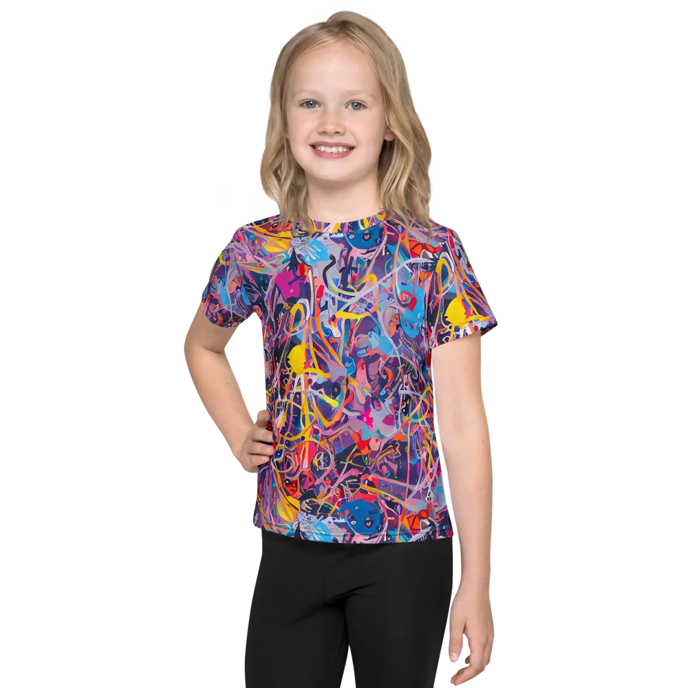 Vibrant Fusion on Kids Crew Neck T-Shirt — Front