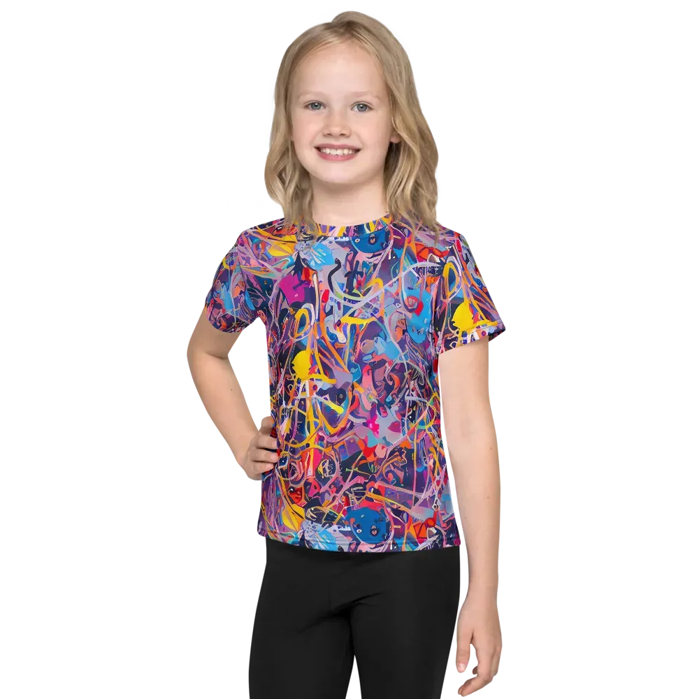 Vibrant Fusion on Kids Crew Neck T-Shirt — Front