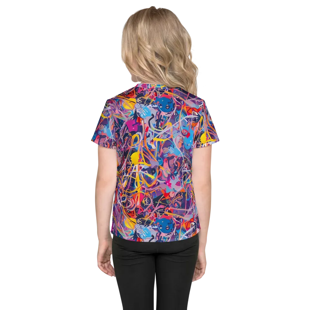 Vibrant Fusion on Kids Crew Neck T-Shirt — Back