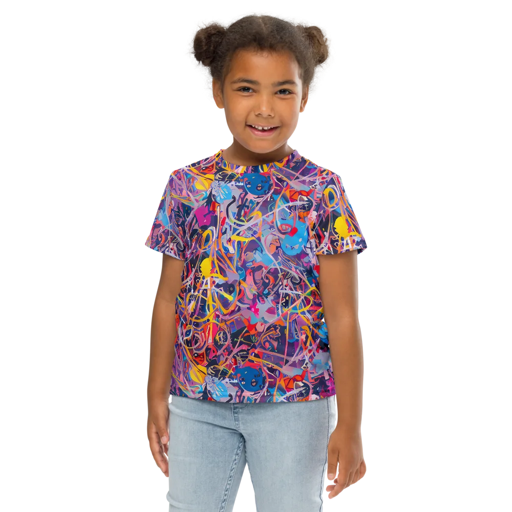 Vibrant Fusion on Kids Crew Neck T-Shirt — Front