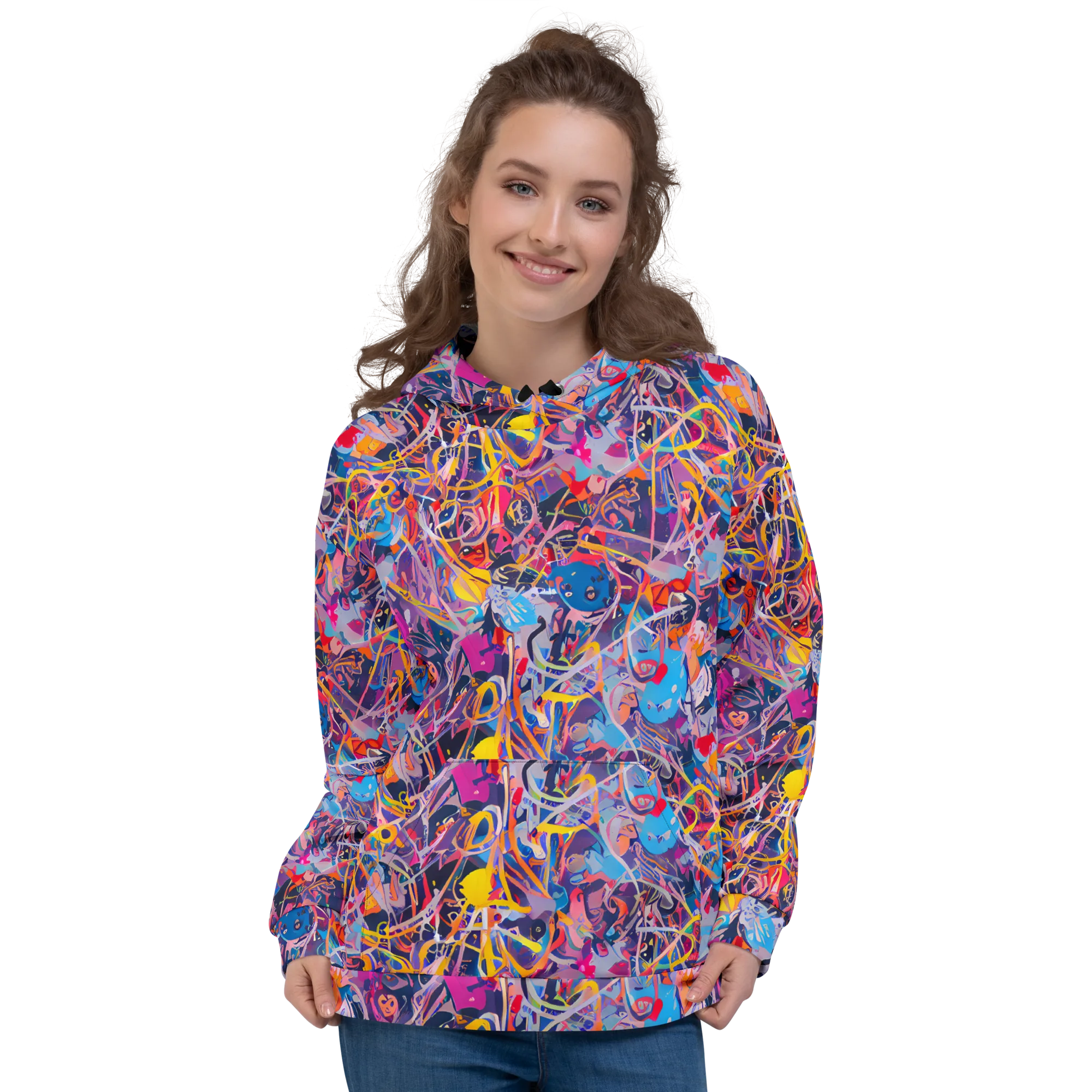Vibrant Fusion on Hoodie — Front