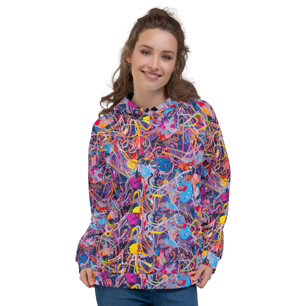 Vibrant Fusion on Hoodie — Front