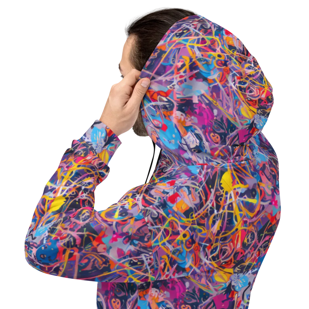 Vibrant Fusion on Hoodie — Back