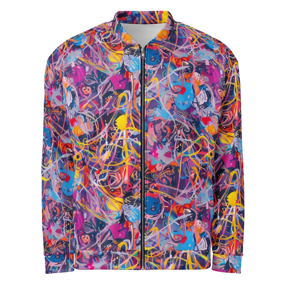 Vibrant Fusion on Bomber Jacket — Front