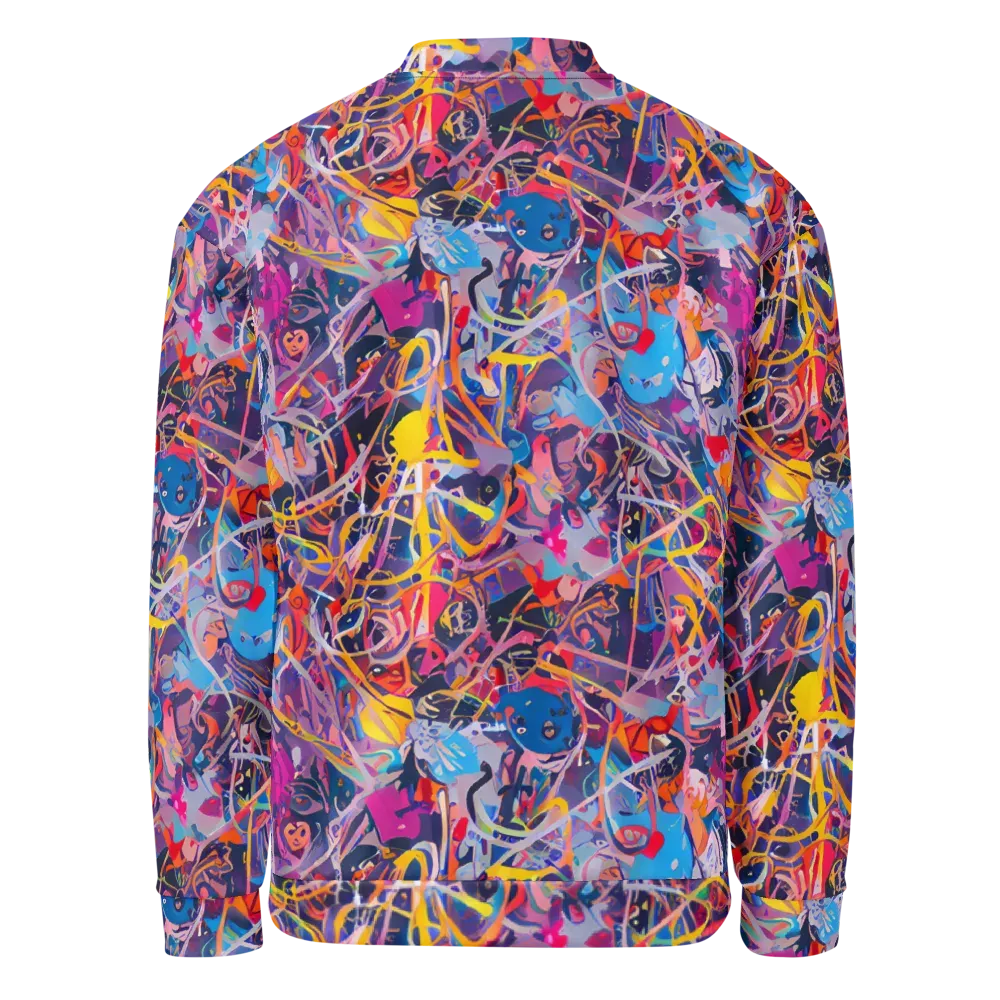 Vibrant Fusion on Bomber Jacket — Back