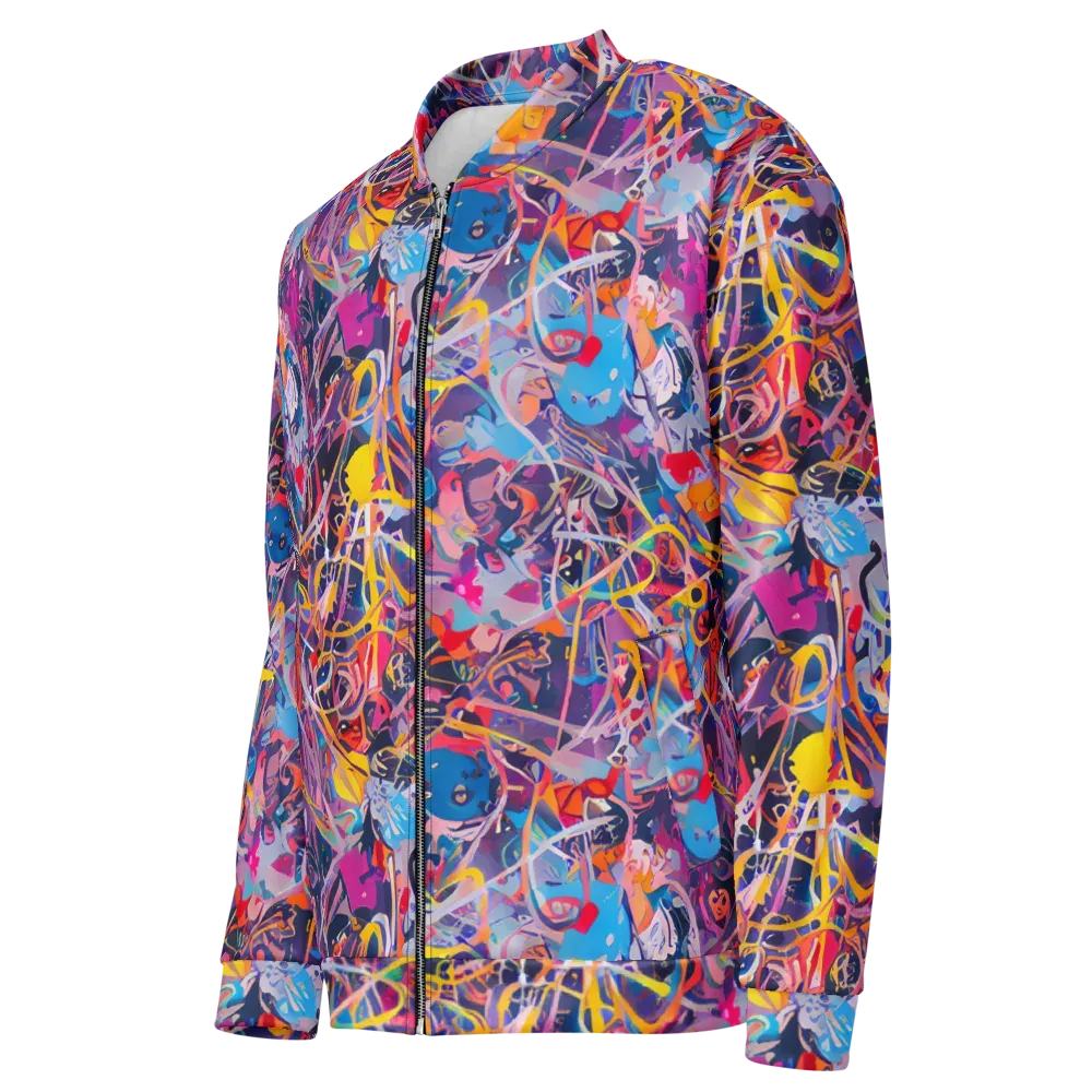 Vibrant Fusion on Bomber Jacket — Left Front