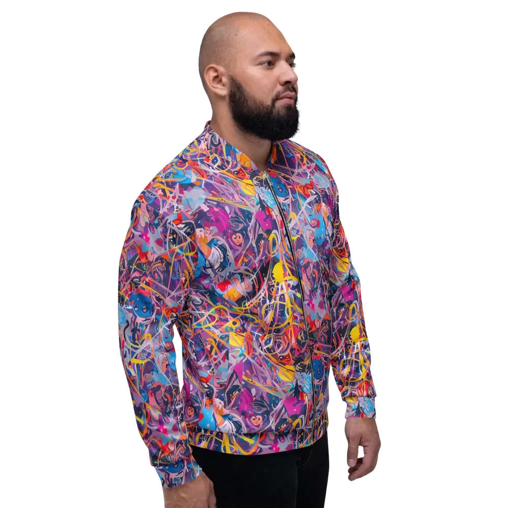 Vibrant Fusion on Bomber Jacket — Right