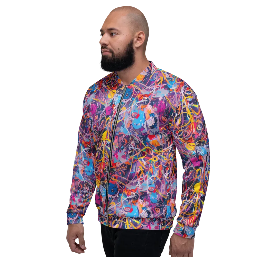 Vibrant Fusion on Bomber Jacket — Left