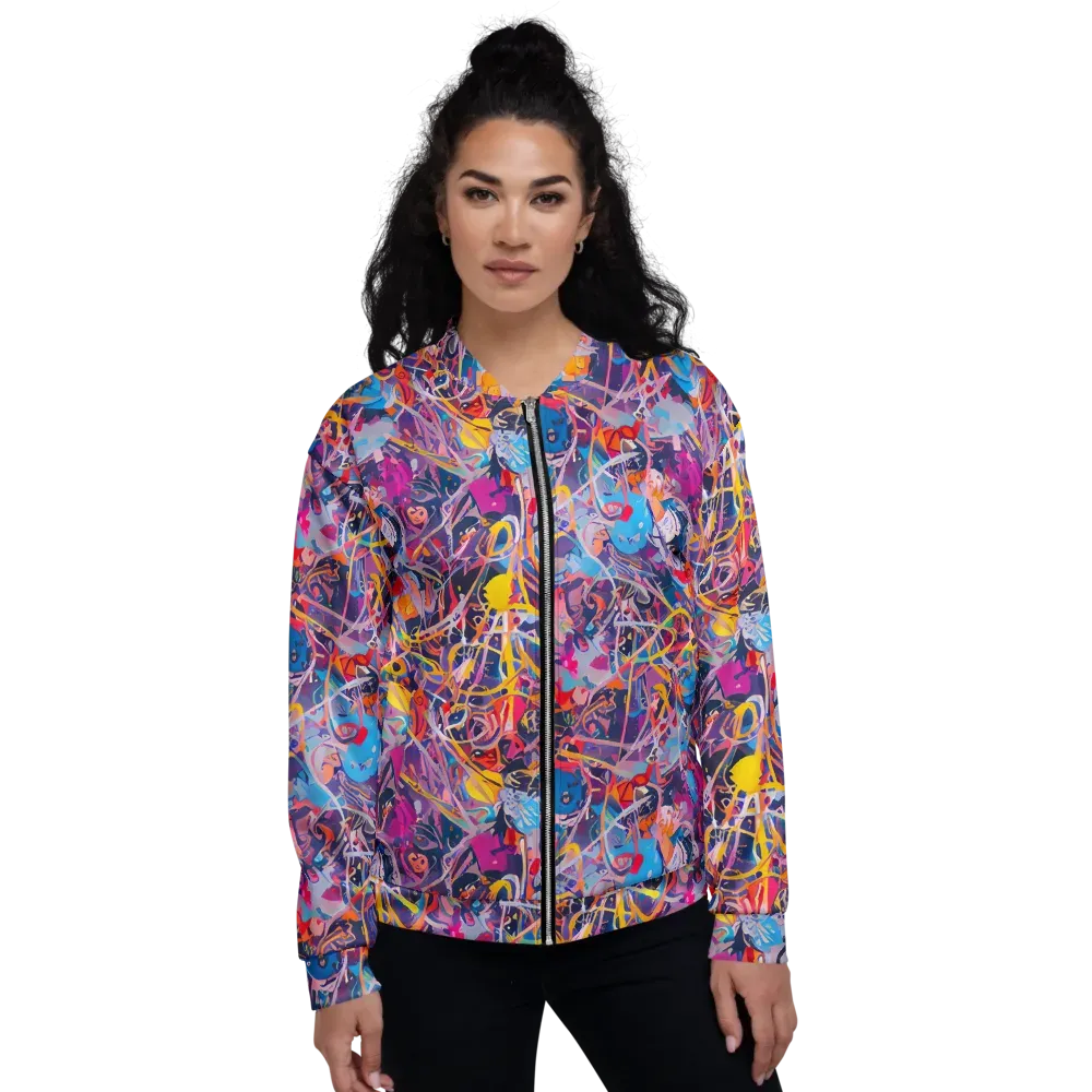 Vibrant Fusion on Bomber Jacket — Front