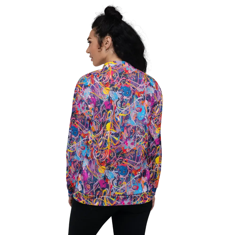 Vibrant Fusion on Bomber Jacket — Back