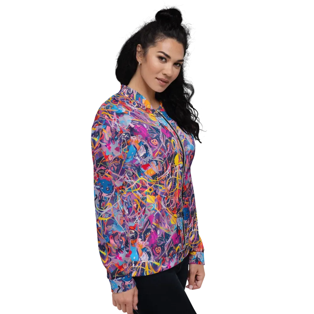 Vibrant Fusion on Bomber Jacket — Right