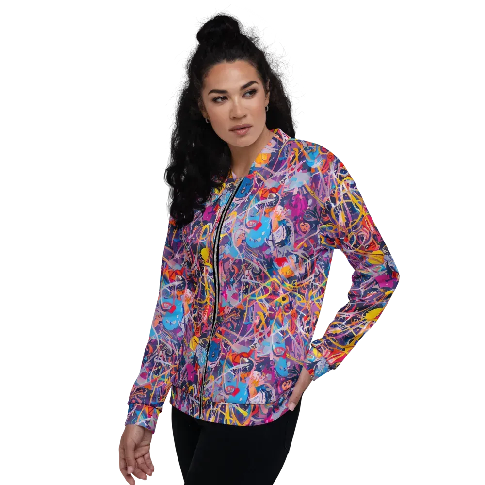 Vibrant Fusion on Bomber Jacket — Left