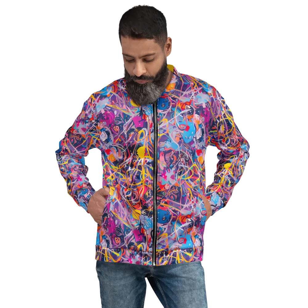 Vibrant Fusion on Bomber Jacket — Front