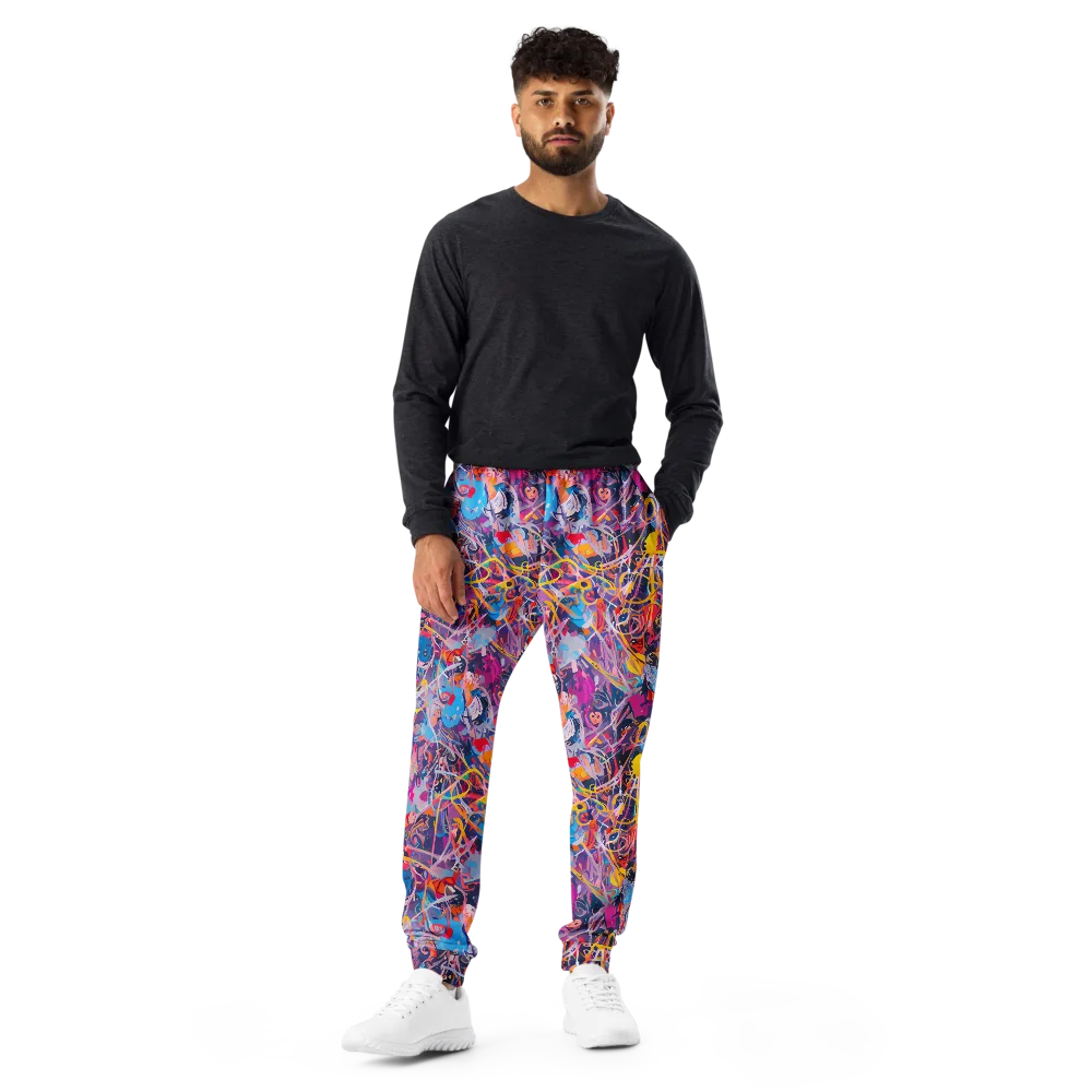 Vibrant Fusion on Men's Joggers — Front
