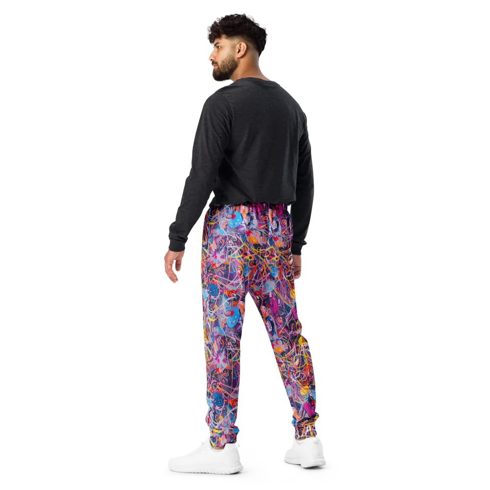 Vibrant Fusion on Men's Joggers — Back