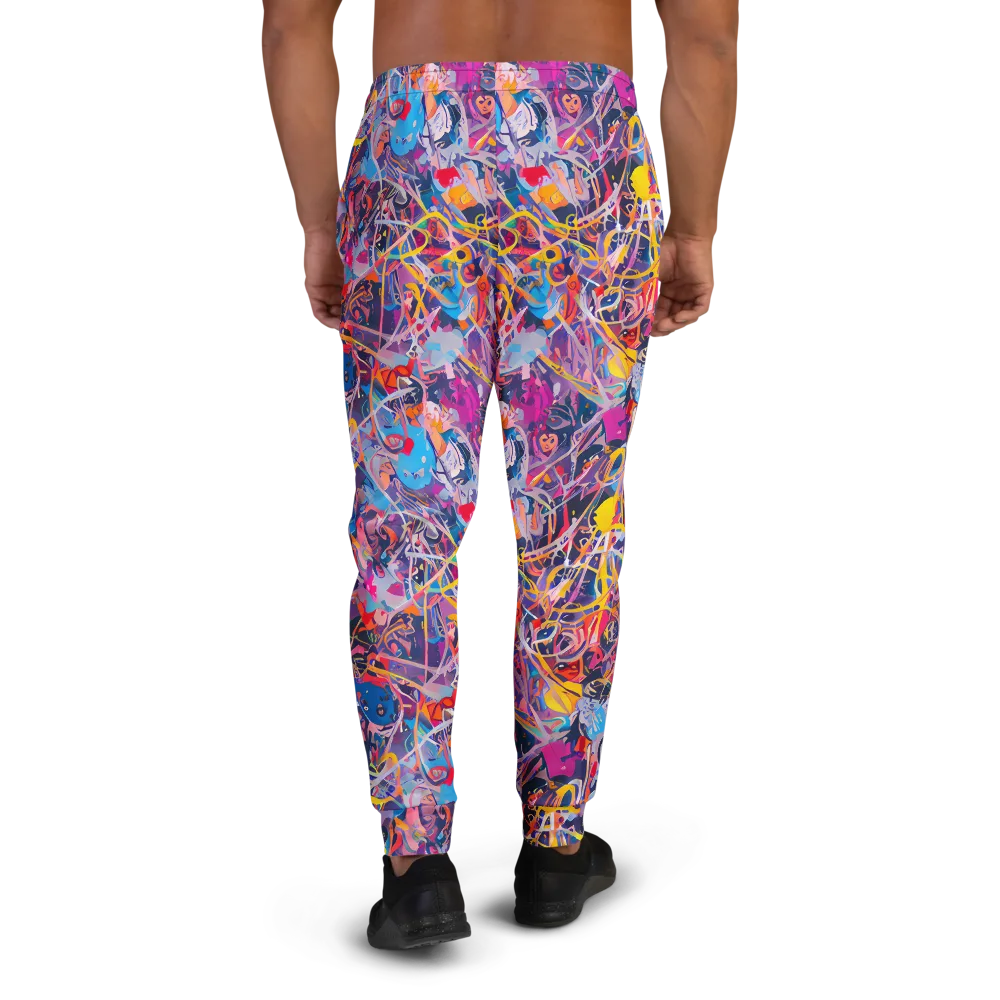 Vibrant Fusion on Men's Joggers — Back
