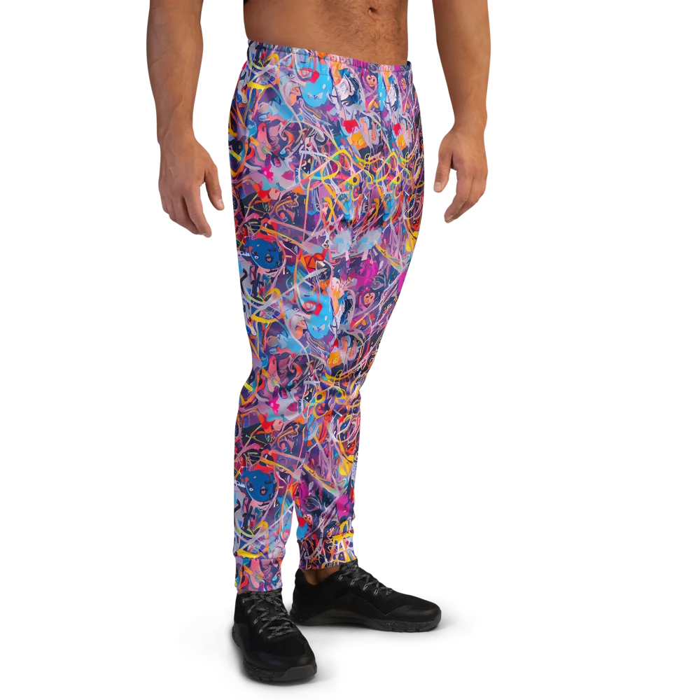 Vibrant Fusion on Men's Joggers — Right