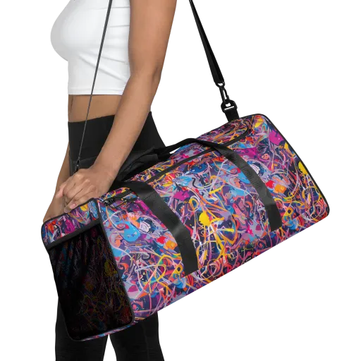 Vibrant Fusion on a Duffle Bag