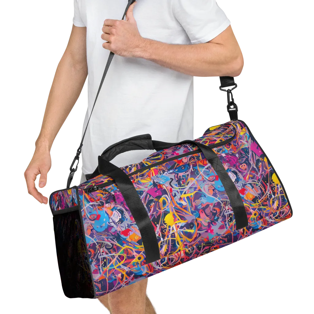 Vibrant Fusion on Duffle Bag — Right Front