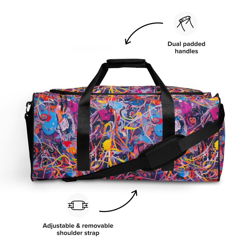 Vibrant Fusion on Duffle Bag — Front