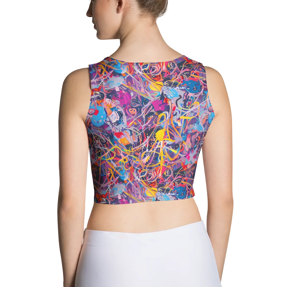 Vibrant Fusion on Crop Top — Back