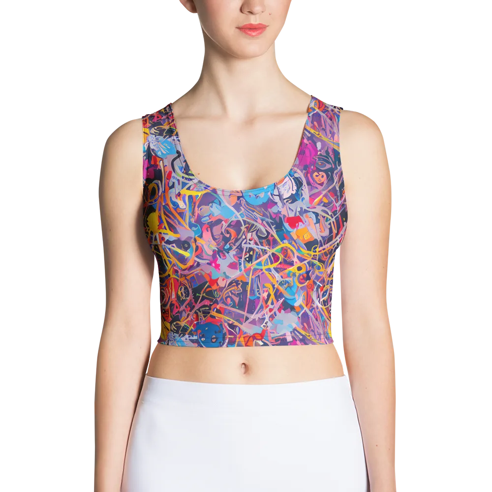 Vibrant Fusion on Crop Top — Front