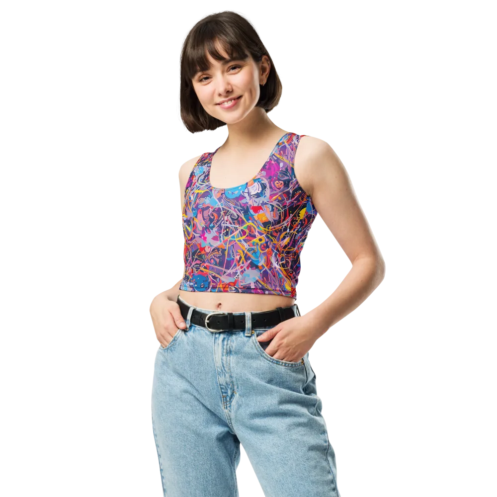 Vibrant Fusion on Crop Top — Front
