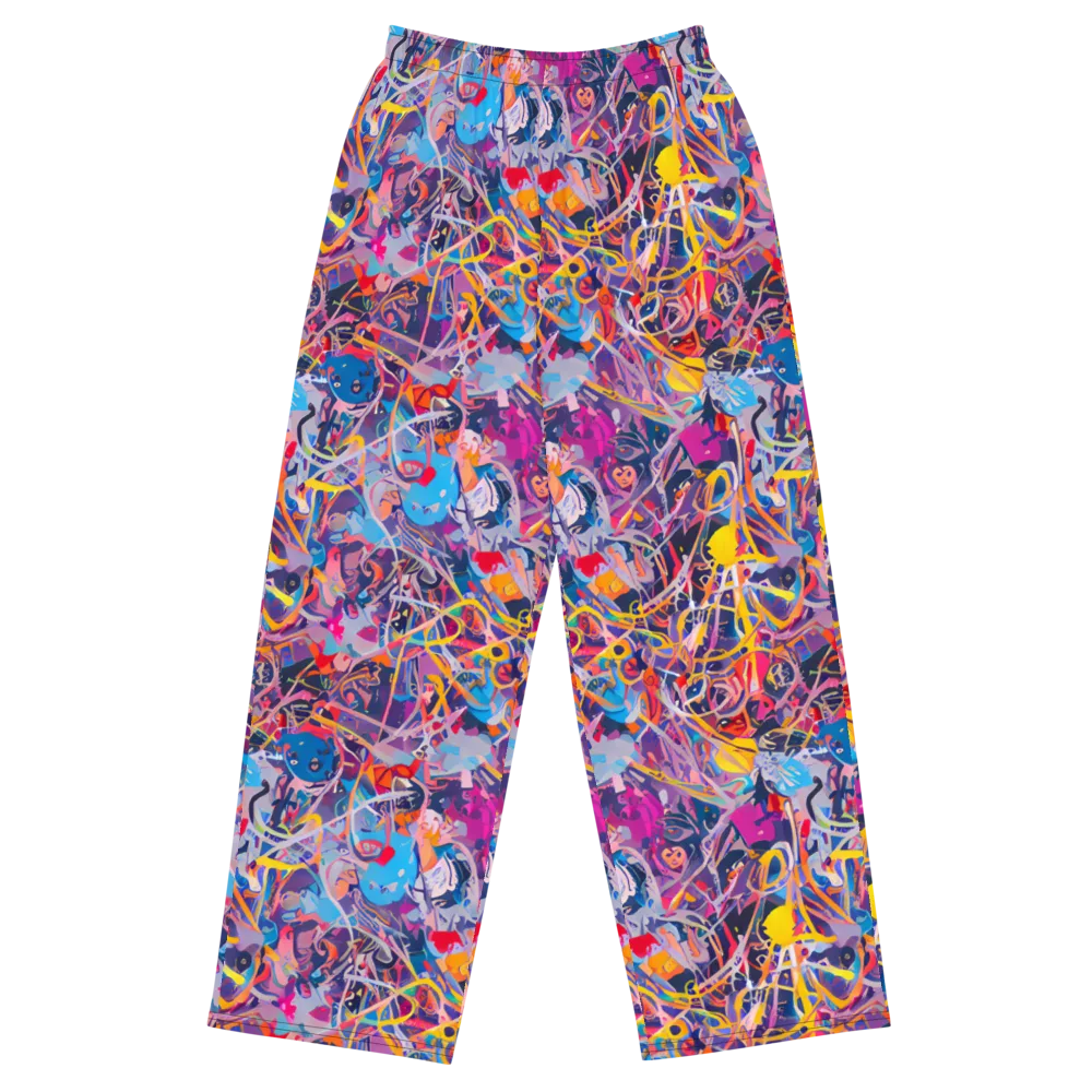 Vibrant Fusion on Wide-Leg Pants — Front