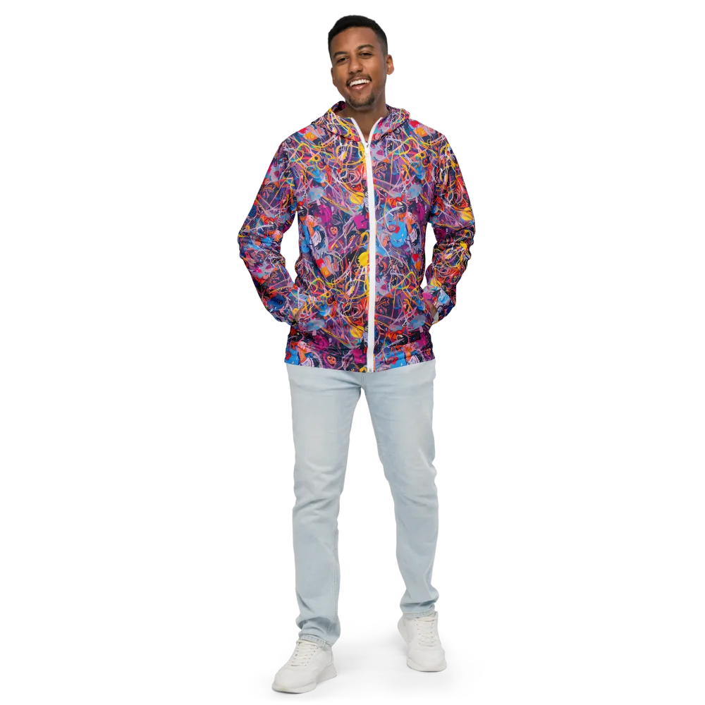 Vibrant Fusion on Men's Windbreaker — Front