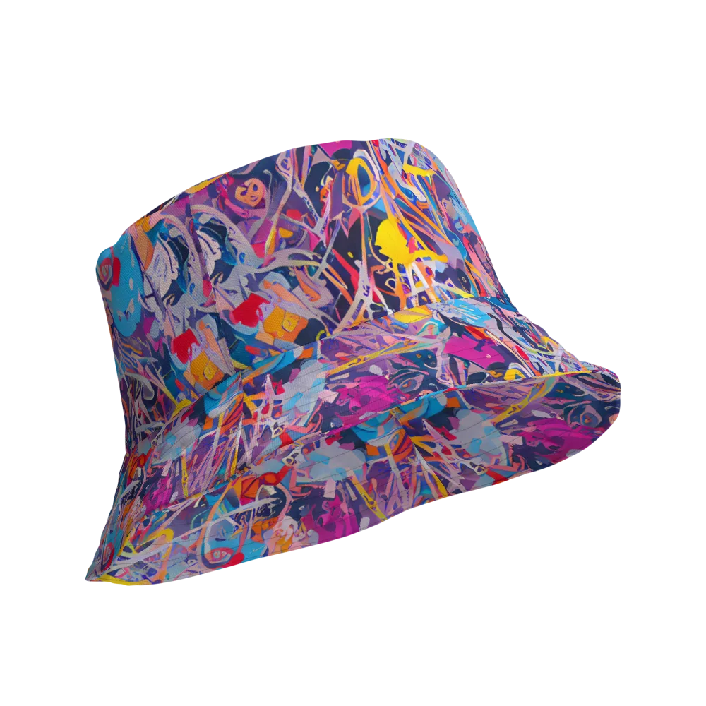 Vibrant Fusion on Reversible Bucket Hat — Product details Outside