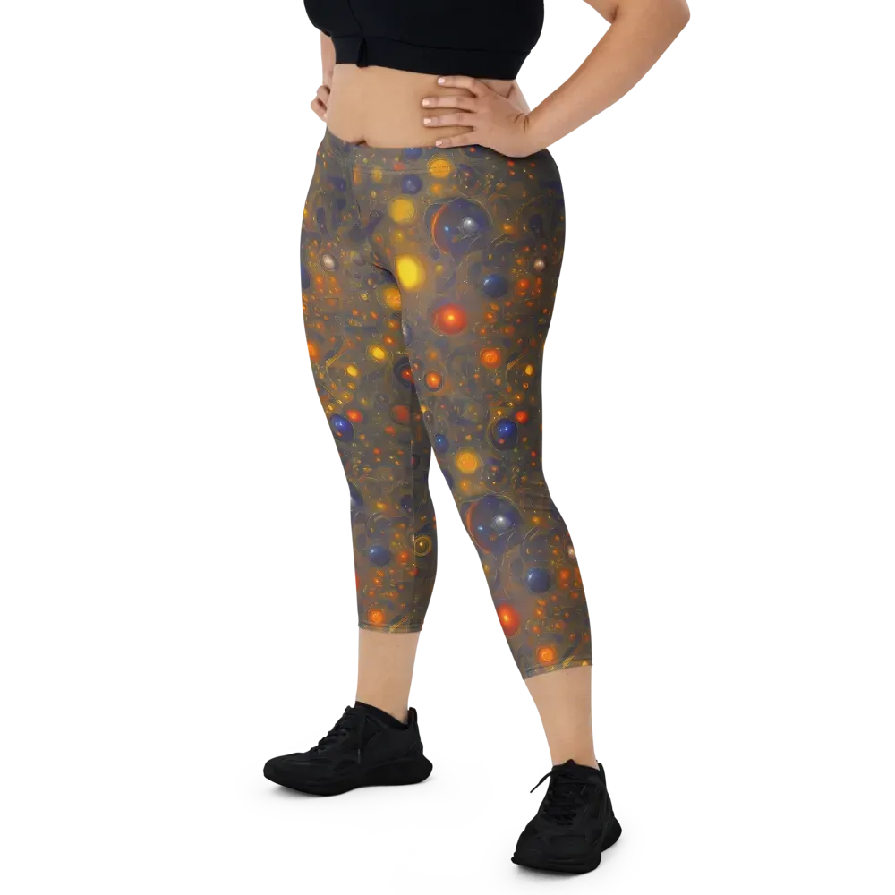 Chromal Flux on Capri Leggings — Front