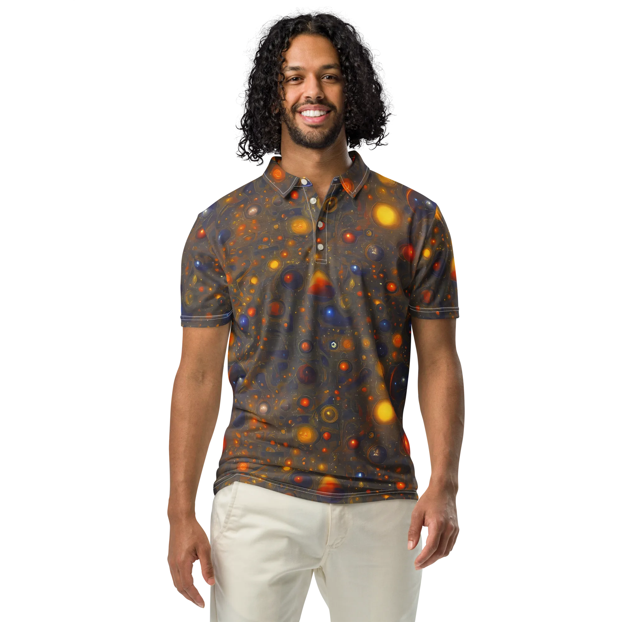 Chromal Flux on Men's Slim Fit Polo Shirt — Front