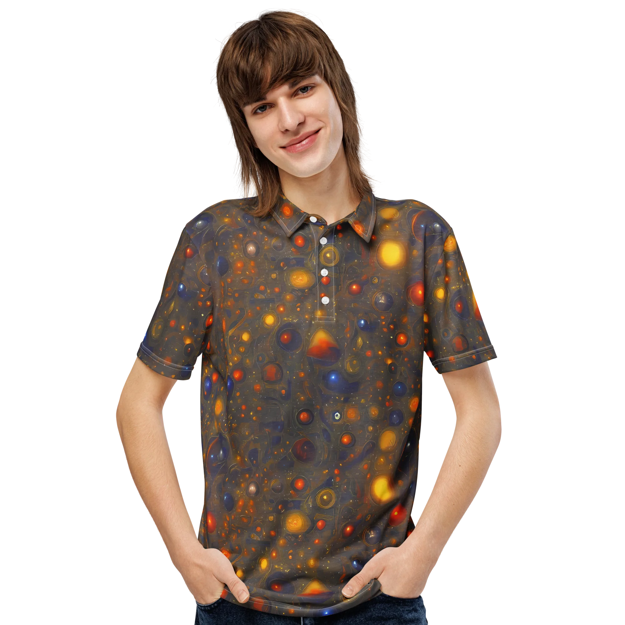 Chromal Flux on Men's Slim Fit Polo Shirt — Front