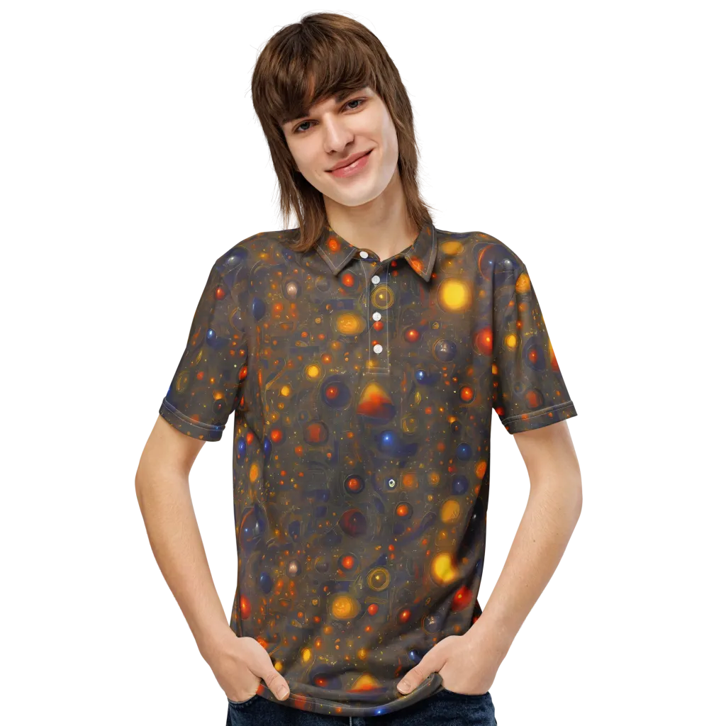 Chromal Flux on Men's Slim Fit Polo Shirt — Front