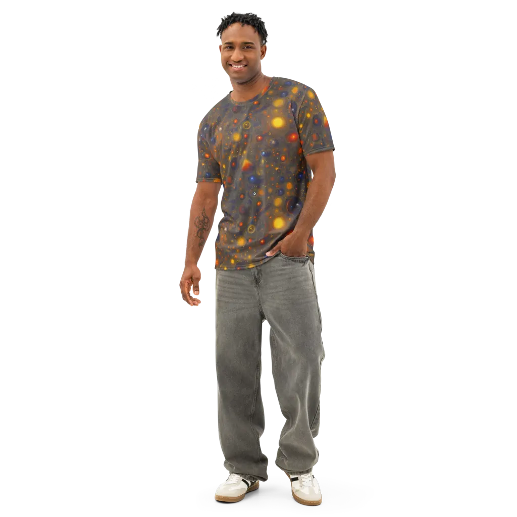 Chromal Flux on Men's Cotton Crew Neck T-Shirt — Front
