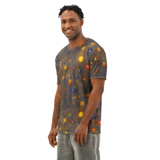 Chromal Flux on a Men's Cotton Crew Neck T-Shirt