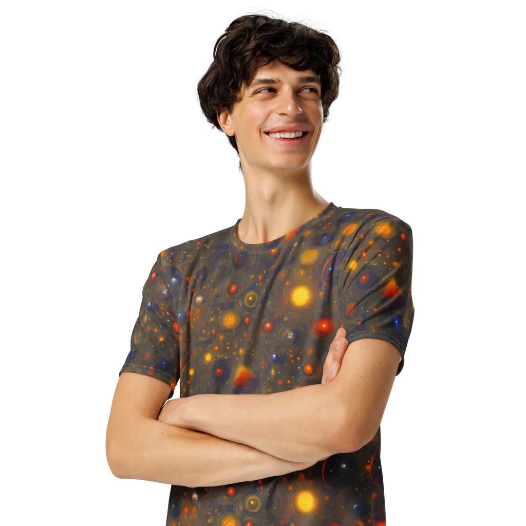 Chromal Flux on Men's Crew Neck T-Shirt — Left Front