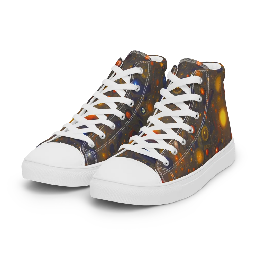 Chromal Flux on Women's High Top Canvas Shoes — Left Front