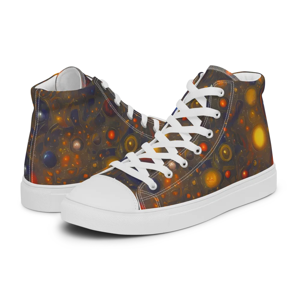 Chromal Flux on Women's High Top Canvas Shoes — Left