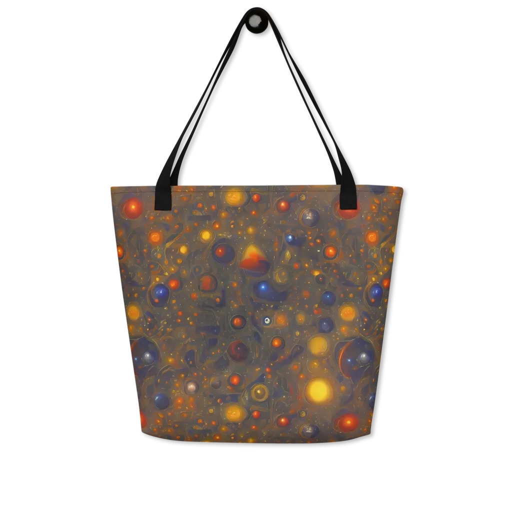Chromal Flux on Large Tote Bag W/ Pocket — Front