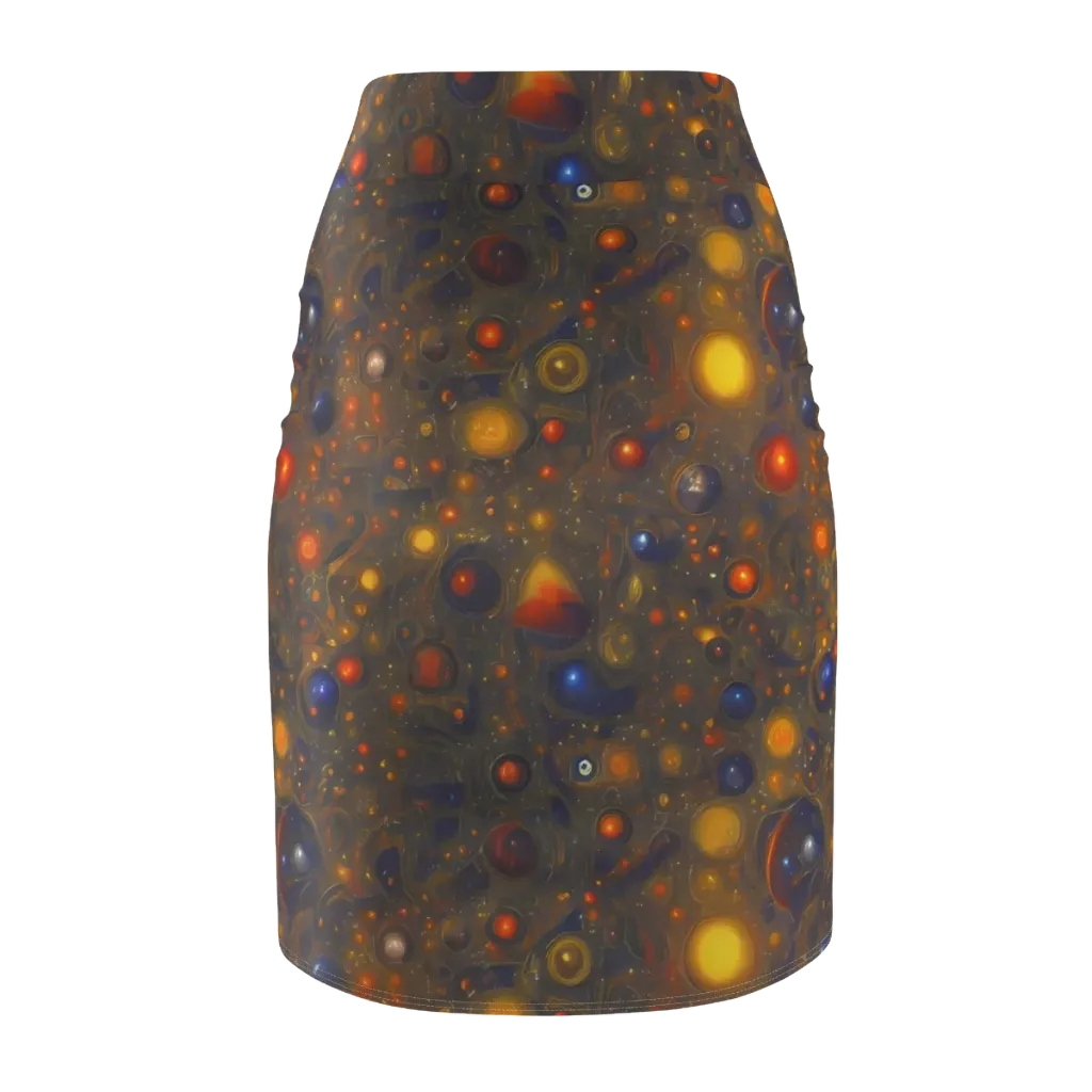 Chromal Flux on Pencil Skirt — Back