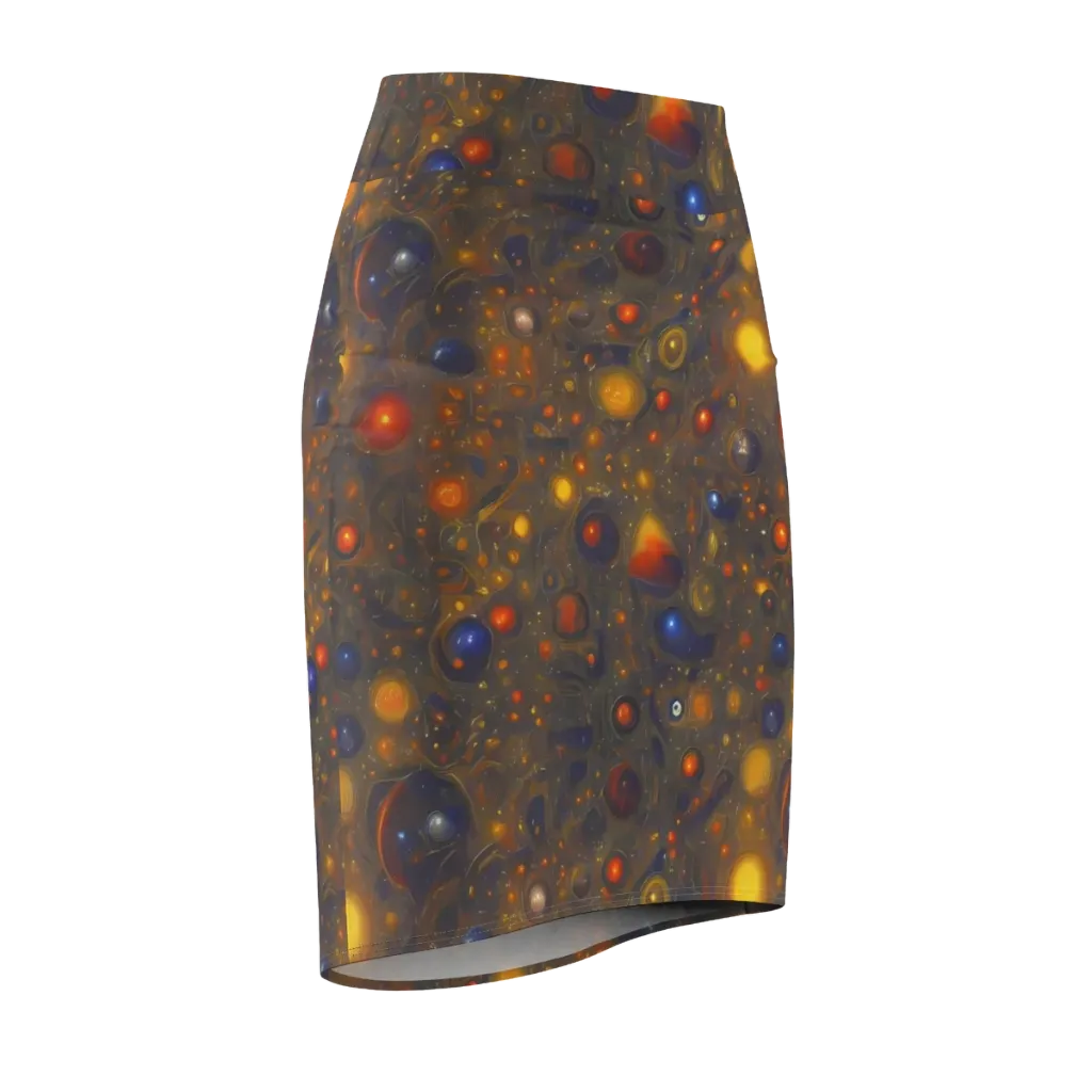 Chromal Flux on Pencil Skirt — Front Side