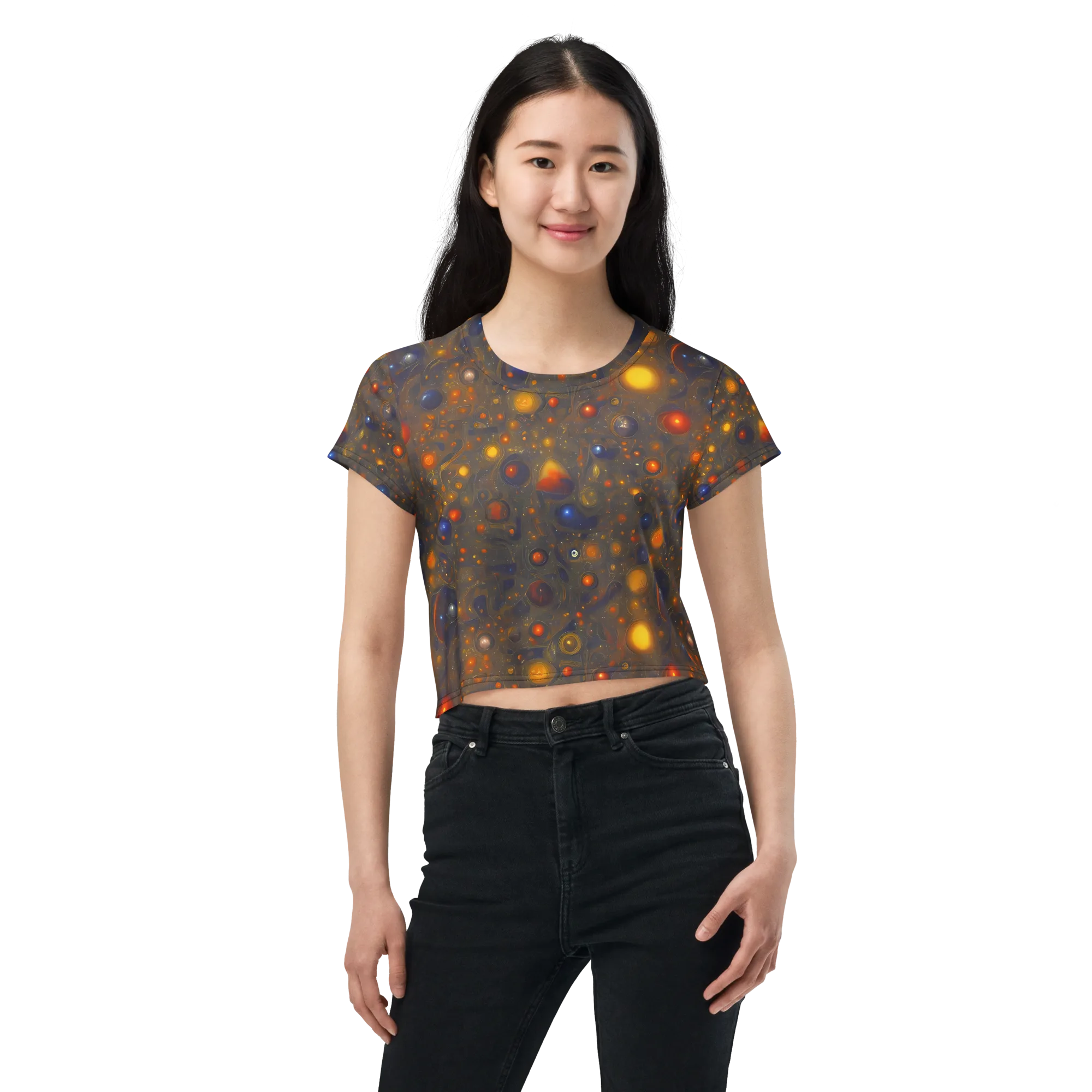 Chromal Flux on Crop Tee — Front