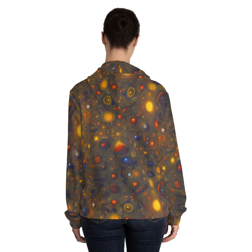Chromal Flux on Women's Full-Zip Hoodie — Back On Person