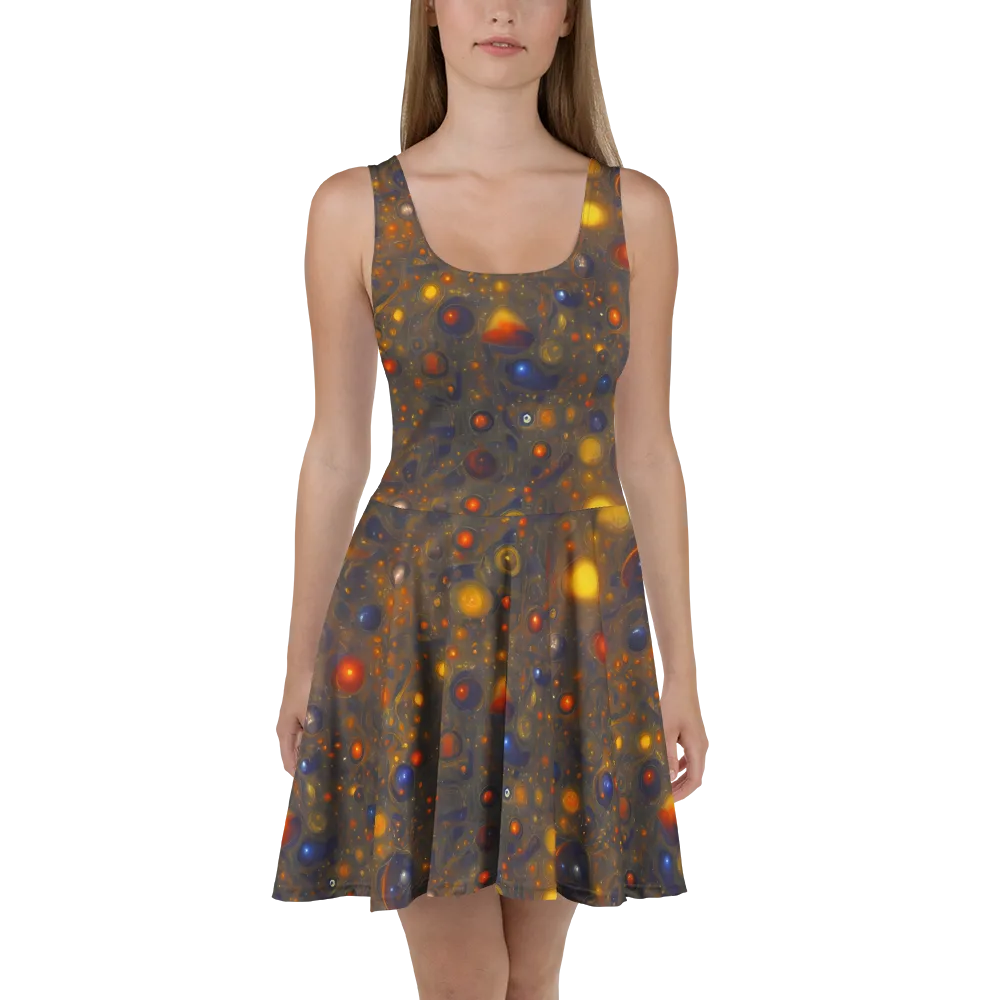 Chromal Flux on Skater Dress — Front