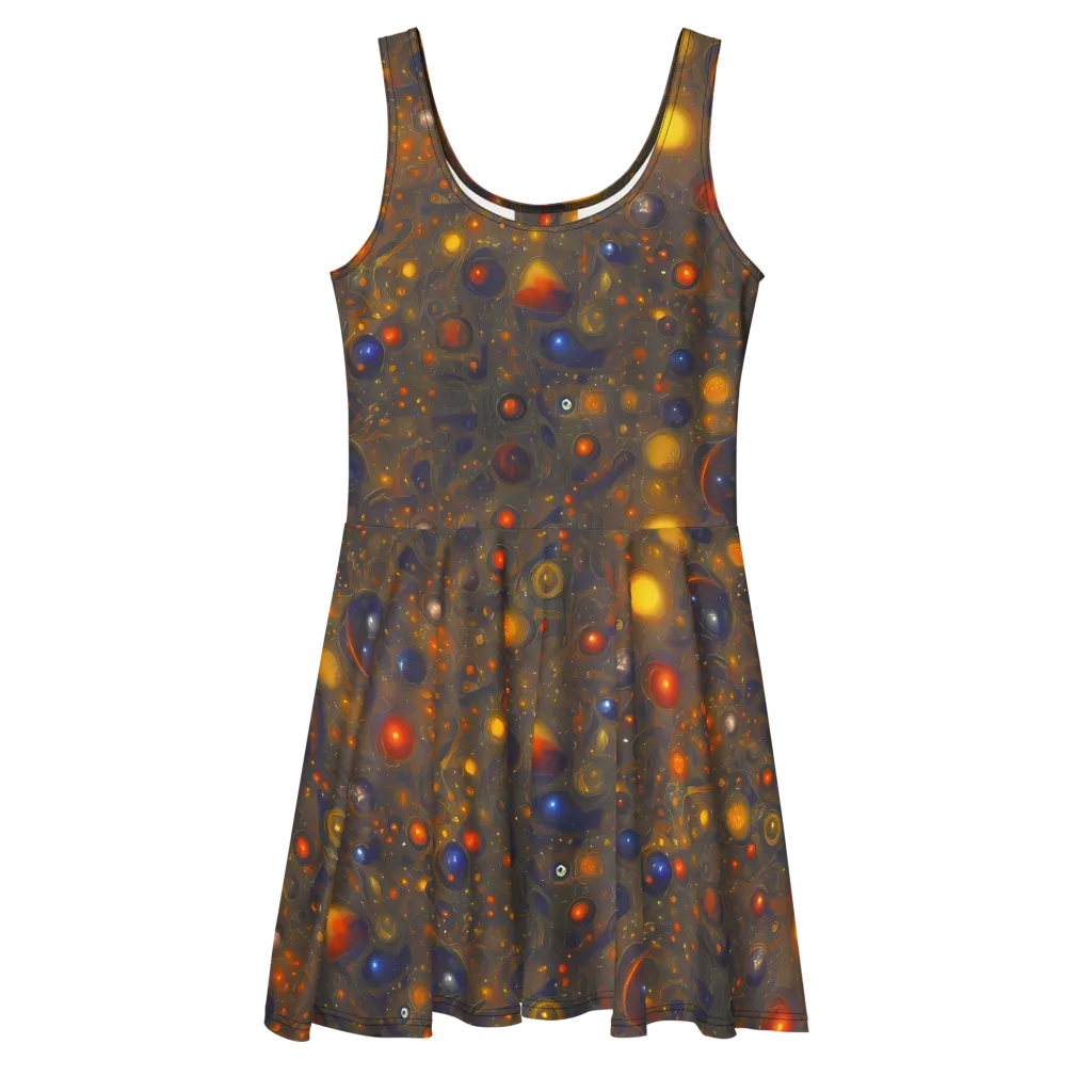 Chromal Flux on Skater Dress — Front