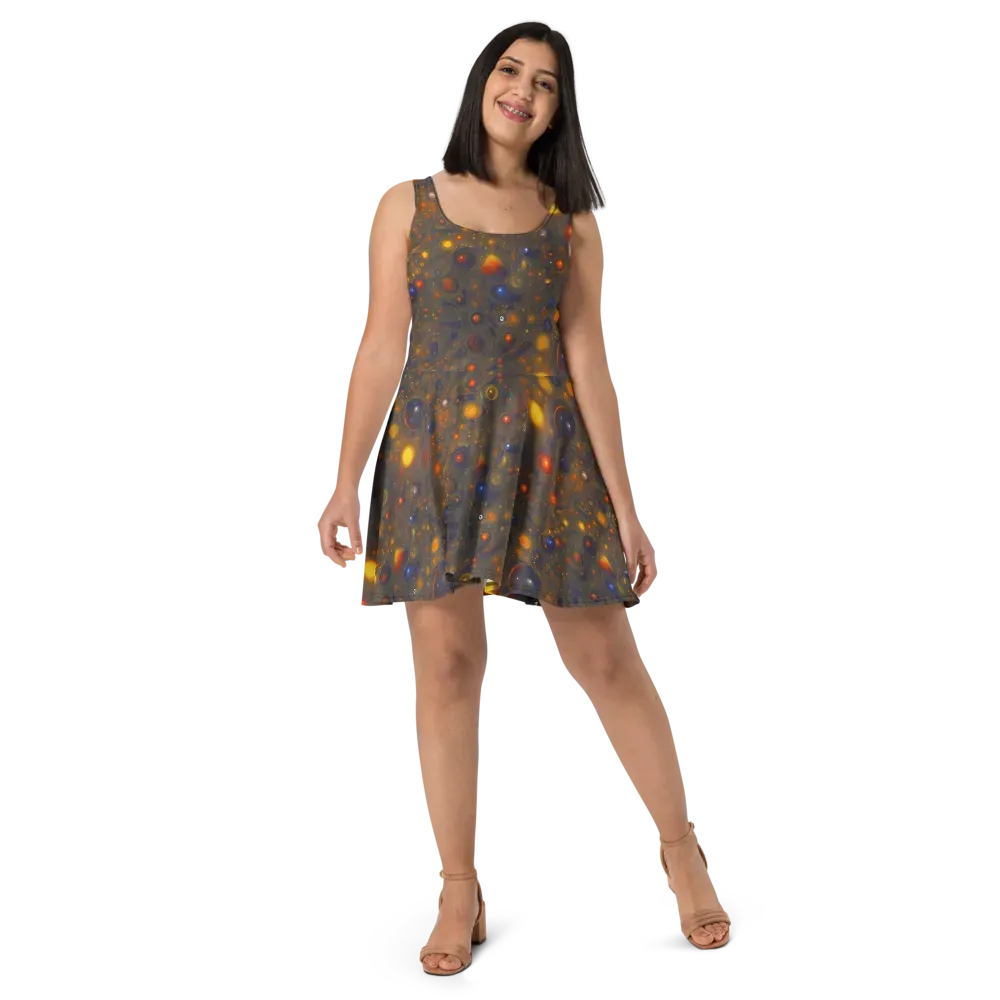 Chromal Flux on Skater Dress — Front